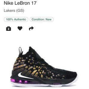 NIKE LEBRON 17 GS LAKERS BQ5594-004